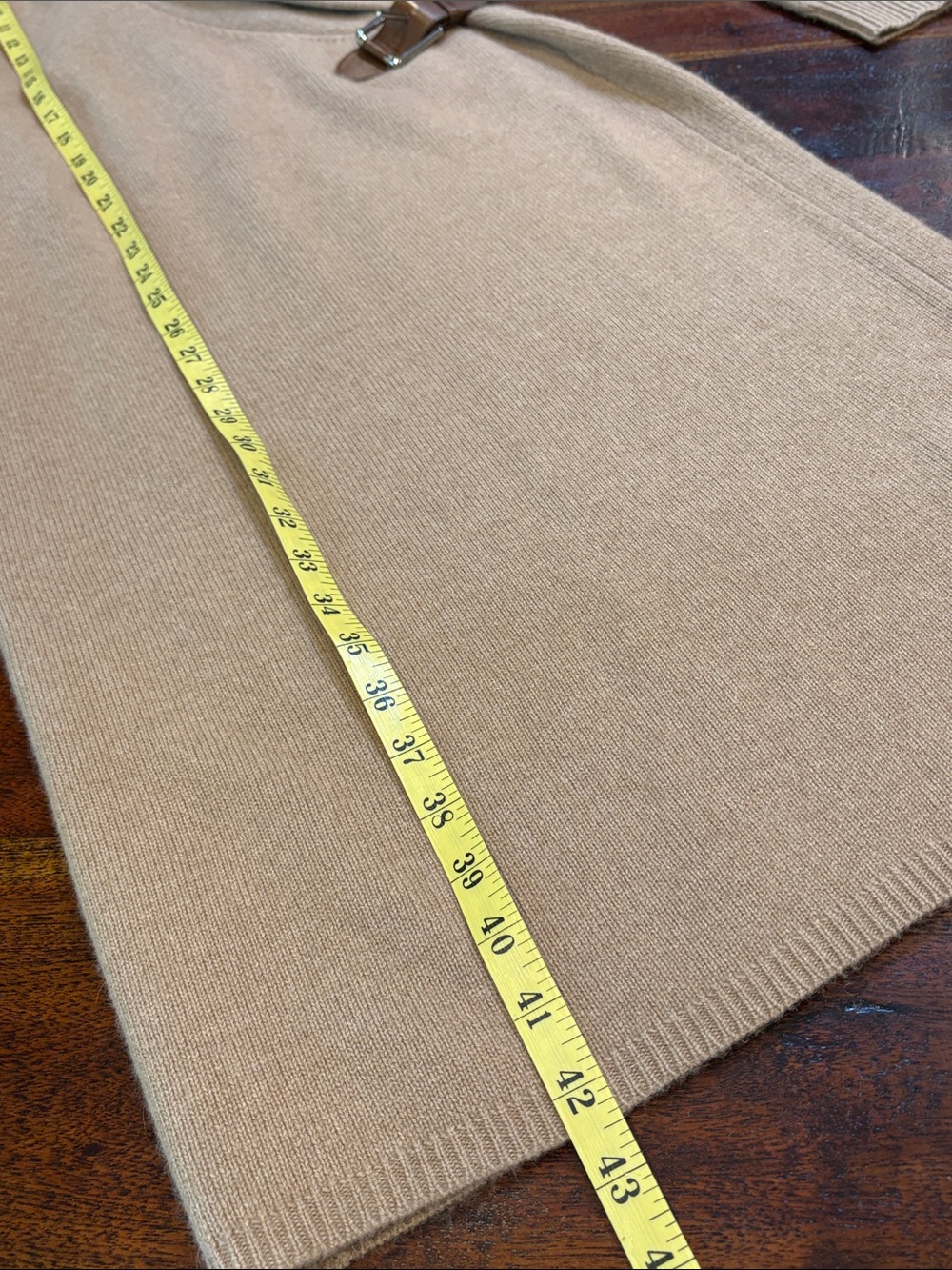 Ralph Lauren Camel Wrap-Style Long Sleeve Knit Dress - Picture 14 of 14